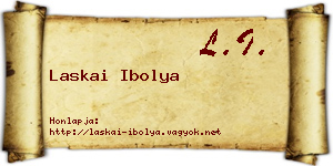 Laskai Ibolya névjegykártya