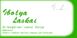 ibolya laskai business card